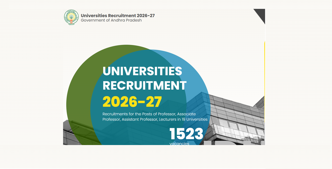 Andhra Pradesh University Faculty Recruitment 2026: Apply Online for 1523 Assistant Professor, Lecturer & Other Posts